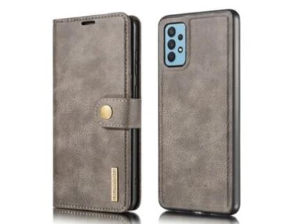 Capa Destacável Version Para Samsung Galaxy A32 Dg.ming Pele Sintética Cinzento
