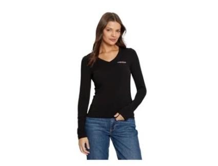T-shirt De Mulher Guess Jeans American Tradition Algodão Preto (l)