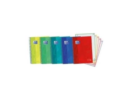 Livro Paq/5 Cuaderno Espiral A5 120h 90g. Cuad.5x5 Europeanbook4 Soft Touch Colores Vivos De Desconocido (espanhol)