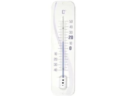 Termômetro De Metal Decorado L 28,5cm Branco Stil