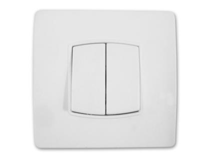 Parafuso De Interruptor Duplo Para Frente E Para Trás Garras Diwone Branco Hbf
