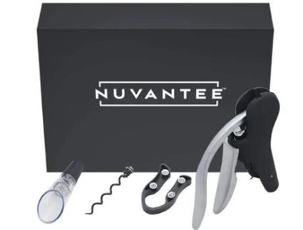 Conjunto de abridor de vinho Nuvantee Abridor de garrafas automático Coelho Style Alavanca Kit de presente para vinho precioso