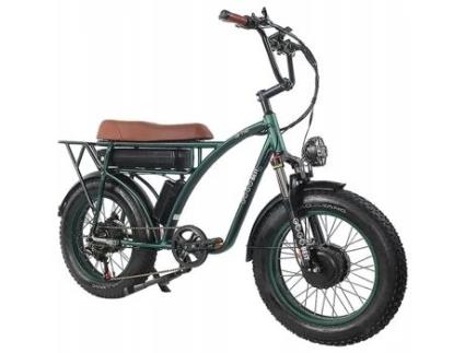 GOGOBEST Gf750 Bicicleta Elétrica 80Km Roda de Alumínio 20 Preto 2000 W 17 5Ah Verde