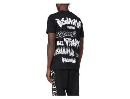 T-shirt De Homem Disclaimer Algodão Preto (l)