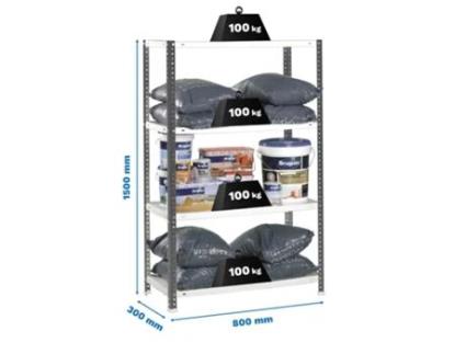 Estante Metálica Comfort Mini 4/300 Antracite/branco