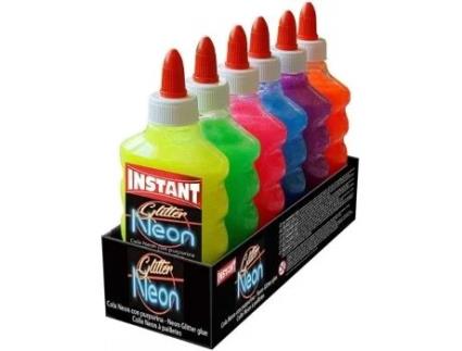Livro C/6 Cola Glitter Neon Con Purpurina Surtido 180ml De Desconocido (espanhol)
