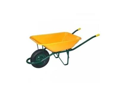 Carrinho De Mão De Construção Roda Pneumática Europa Amarelo 90lt Sanz