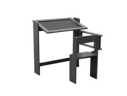 MUEBLEAR Secretária de Quadro de Giz Dobrável Cor Cinzenta