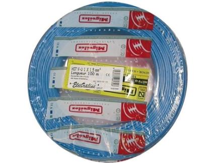 Cabo Rígido Ho7vu Electraline 1x1.5 Mm² Comprimento 100 M Cor Azul Monoconductor