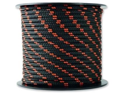 Trança Resistência 200 Kg Ø 3 Mm X 25 M Preto E Laranja Chapuis