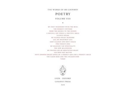 Livro Sri Chinmoy Poetry VIII de Sri Chinmoy (Inglês)