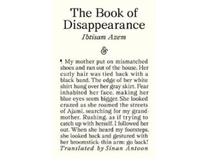 Livro The Book Of Disappearance De Ibtisam Azem (inglês)