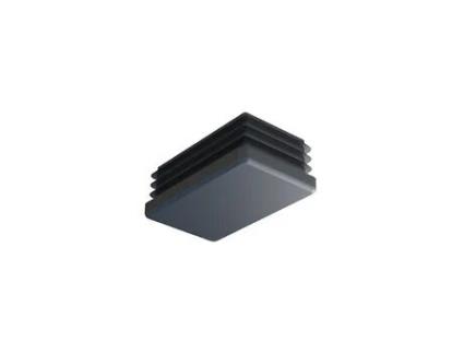 Saco Com 100 Pinos Retangulares De Plástico Preto 40x20mm Sumiplas