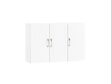Armário De Parede 3 Portas Armário De Parede Suspenso Para Casa De Banho Com Prateleira Ajustável Branco 90 X 30 X 60 Cm Frg231 L W Sobuy