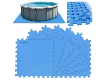 Tapete de espuma para piscina puzzle - Conjunto de 8 peças 50 x 50 cm