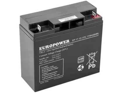 Ep Series Agm Battery 12v 17ah Europower (service Life 6 9 Years)
