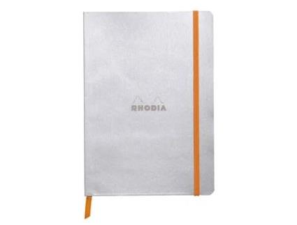 117401c Caderno e Bloco A5 80 Folhas Prata Rhodia