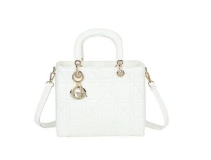 Gallantry Bolsa feminina acolchoada com alça de ombro branca