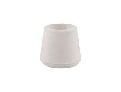 Saco Com 25 Pontas De Borracha Branca 18mm Plastics Ramon