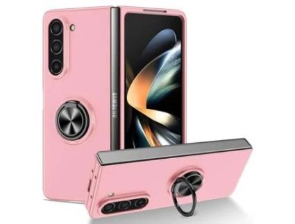 Capa Fold Anel Para Samsung Htdmobiles Anti-choque Rígida Magnética Rosa