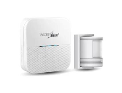 Sirene de entrada sem fios Gb212, sensor de movimento, 52 melodias brancas, 230 V, máx. 8 Sensores Verdeazul