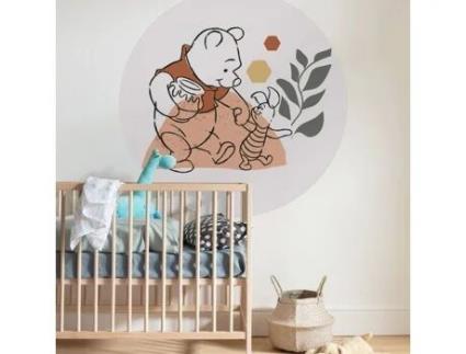 Mural Fotográfico Komar Disney Dot Winnie Lourson 125 X 125 Cm Autocolante Multicolorido