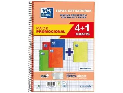 Livro Paq/5 Cuaderno Espiral Fº 80h 90g. Milimetrado C/m Tapa Extradura Colores Surtidos De Desconocido (espanhol)