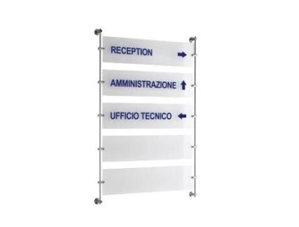 TP001BS Suporte para pôster e suporte de informações Acrílico, Alumínio prateado, Transparente Tecnostyl