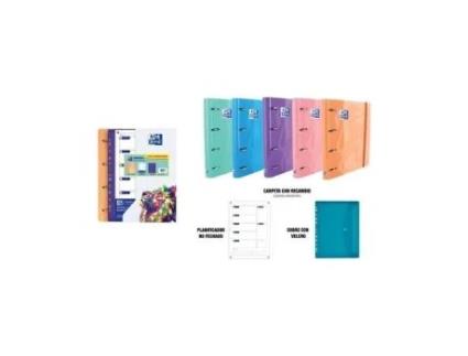 Livro Pack Carpebloc Touch A4 4 Anillas 35mm Recambio 5 Col Separador Sobre Broche Color Naranja Intenso De Desconocido (espanhol)