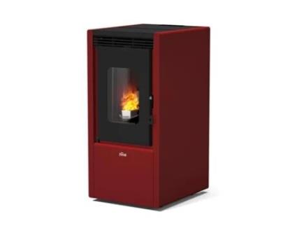 Estufa De Pellets Modulante En Acero Y Hierro Fundido De Hasta 10,6 Kw Corona 7 Bordeaux Ferroli