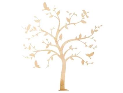 Decoração De Parede Árvore Com Pássaros