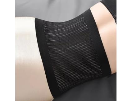 Cinta Abdominal Modeladora Fina Macia Flexível Ajustável Body Feminino Preto Tamanho Xl