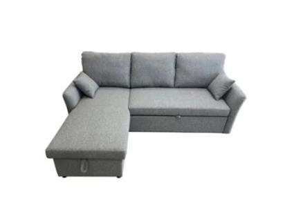 Sofá Cama Chaise Longue ROMEO 215 x 135 cm - Gris