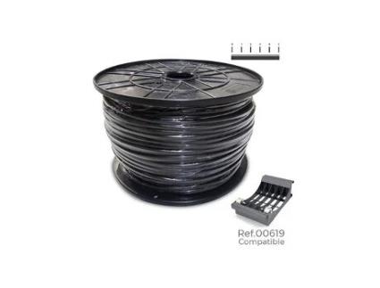 Carretel De Cabo De Mangueira Acrílica Preta 1kv 2x1,5mm Bobina Grande De 200m Sediles