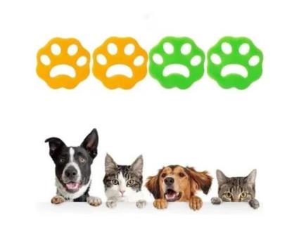 Máquina de lavar bola anti-pêlo, 4 peças, removedor de pelos de animais de estimação, lavável e reutilizável para cães, gatos, pelos de animais de est