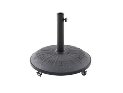 Base redonda para guarda-sol com mostrador sobre rodas Cinza - Cinza - Hespéride
