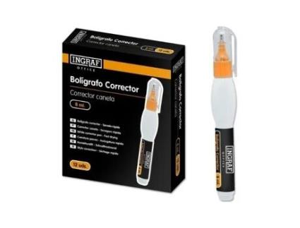 C/12 Boligrafo Corrector 8ml Ingraf