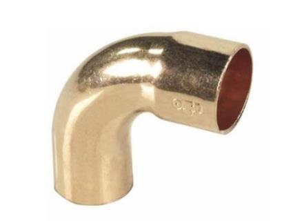 Acessório de Tubo Cotovelo de Cobre para Solda Macho X Fêmea Diâmetro de 28 mm Angulação de 90 Graus