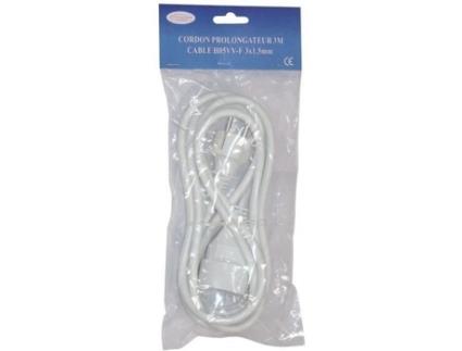 Extensão 3x1,5 Mm² 3 M Branco Satiplugs France