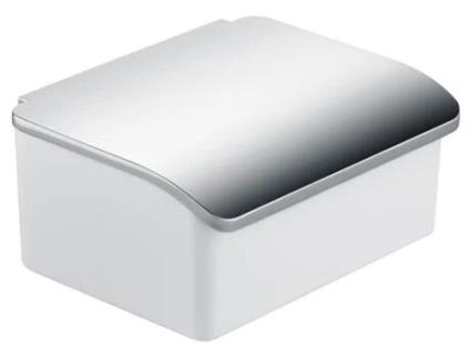 Caixa De Lenços De Papel Húmidos Keuco Elegance, Com Tampa, Cromada / Porcelana, 11667013000