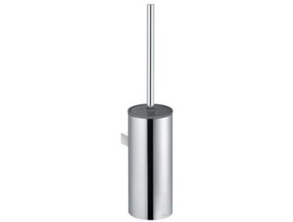 Conjunto De Pincéis De Sanita Keuco Collection Moll, Pincel Com Tampa, Caixa De Metal, 12769010101, Cor Cromado / Antracite