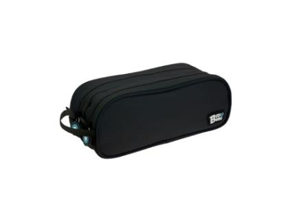 Estojo duplo Bits Amp-Bobs preto 24,5x9,5 cm