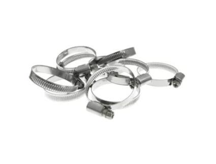 10 Abraçadeiras de Manguera de Aço Inoxidável Tipo Jubilee para Tubos 50-70mm