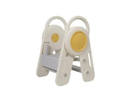 Leogreen Banqueta Dobrável para Crianças, Escada de 3 Degraus com Altura Ajustável, Banqueta de Cozinha com Degraus Antiderrapantes e 2 Alças