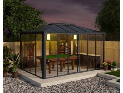 Gazebo CANOPIA Ledro de Aluminio 3X4.3 m Jardim de Inverno