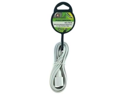Extensor Elétrico 3m 2x0,75mm Branco Evoe