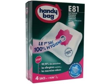 Conjunto De 4 Sacos De Aspirador Não Tecido E81 Handy Bag Para Electrolux Alta Filtração