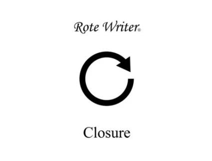 Livro Closure De Rote Writer (inglês)