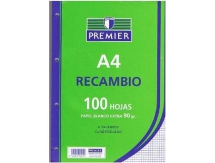 Livro Recambio A4 100h 4 Taladros 90g Cuad.4x4 C/m Premier De Desconocido (espanhol)
