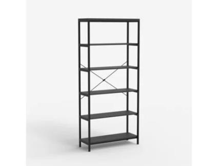Prateleira de parede estilo minimalista industrial preta Murat Office24